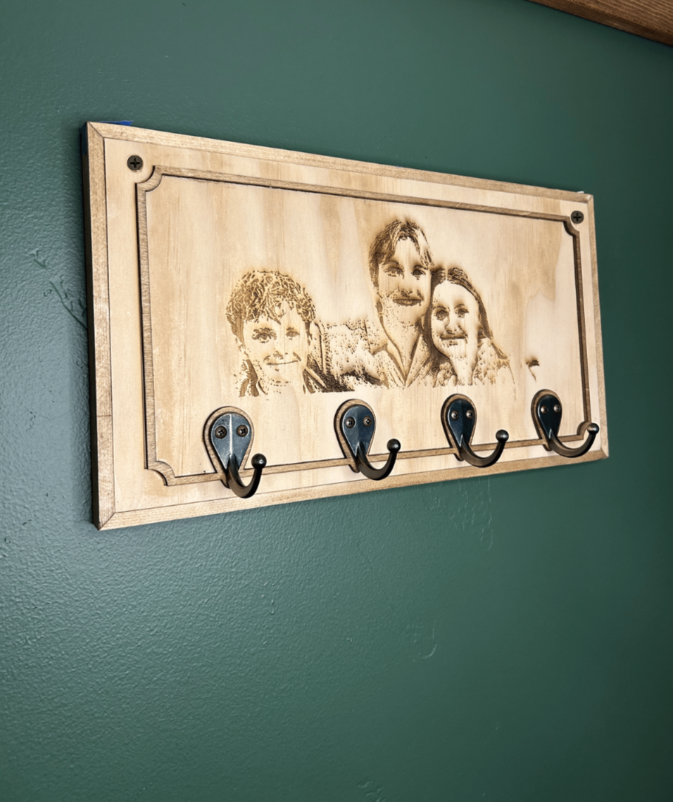 Hung with Heart – Custom Grandkids Coat Rack