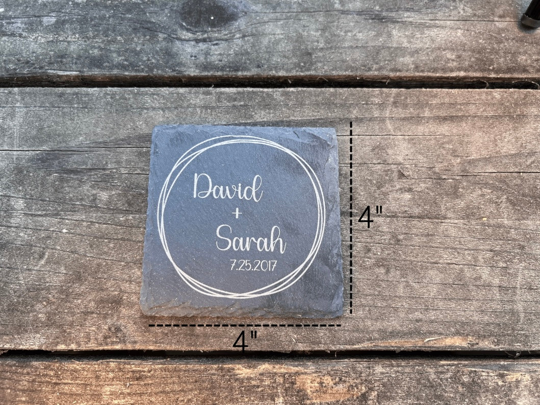 Ever After Coaster Wedding Favor