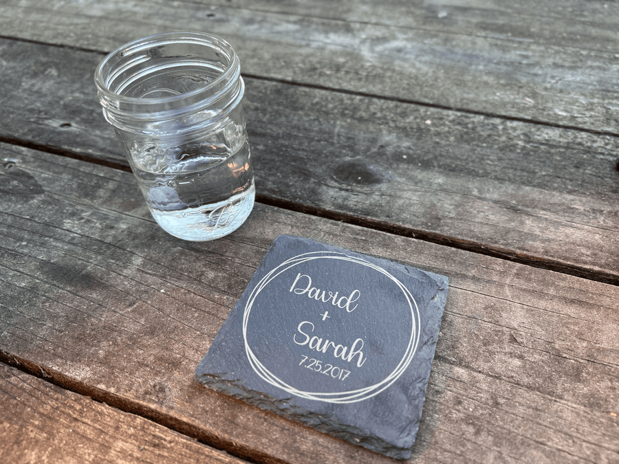 Ever After Coaster Wedding Favor
