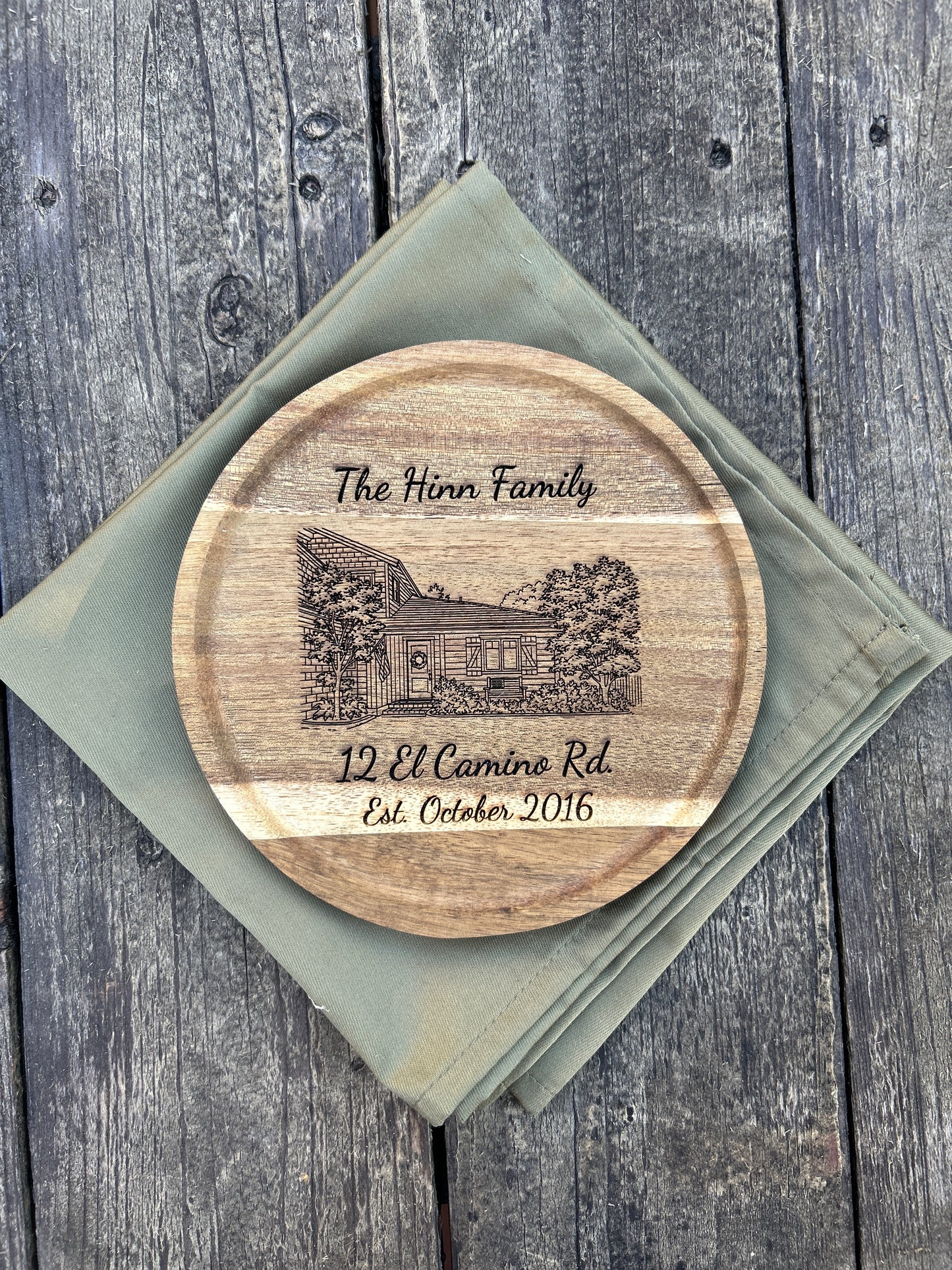 Custom Housewarming Round