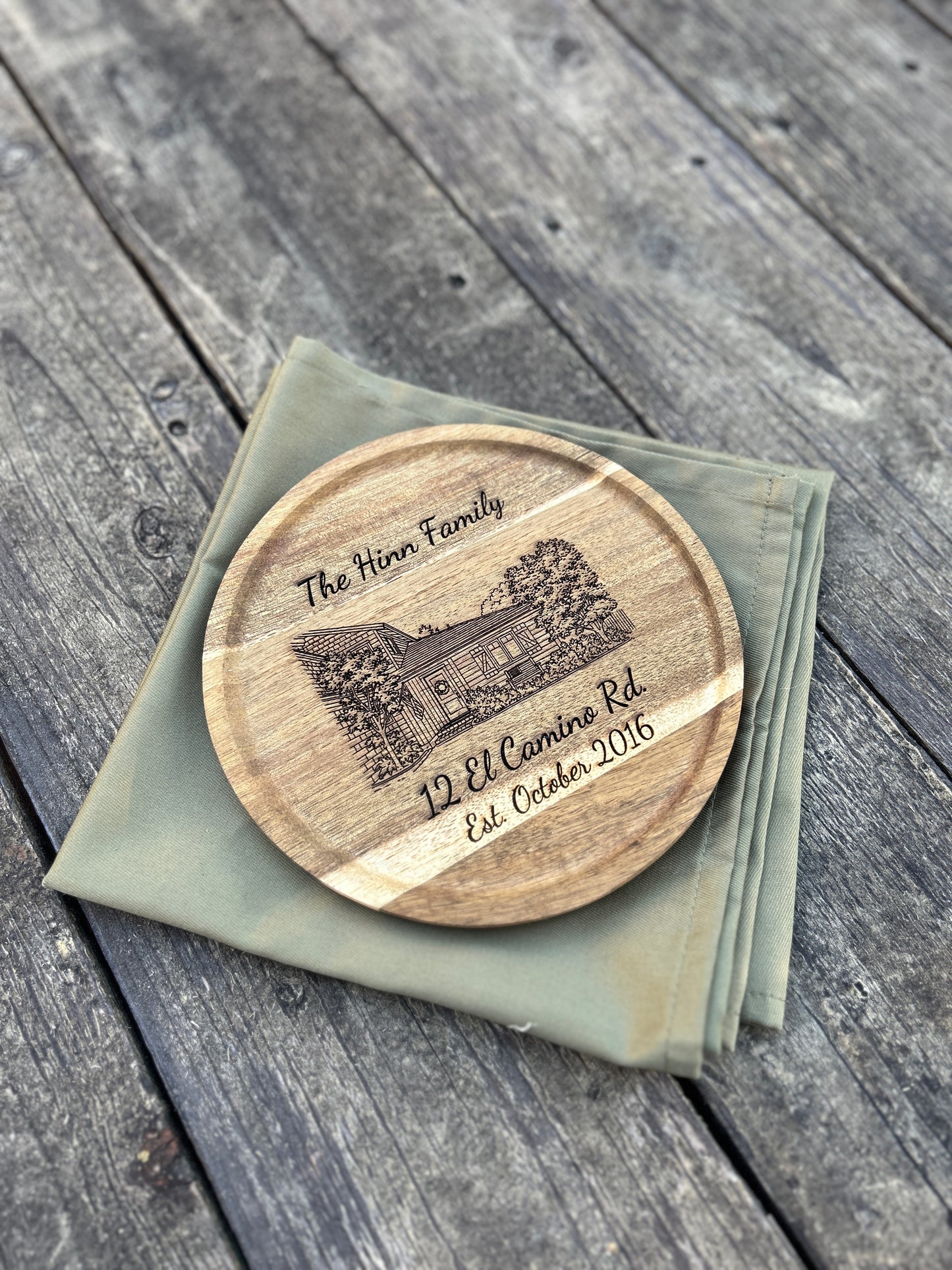 Custom Housewarming Round