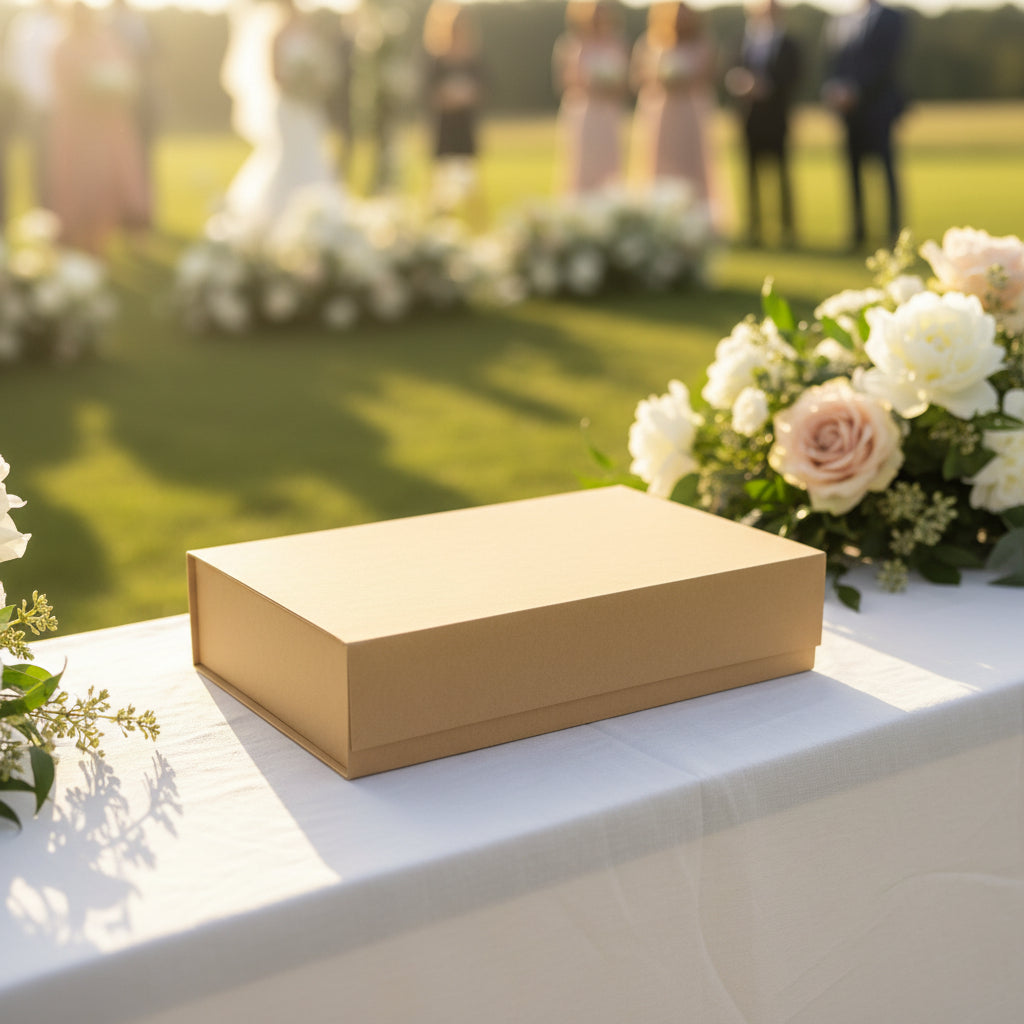 Large Personalized Wedding Gift Box | Laser-Engraved Custom Wedding Gift Set for Couples