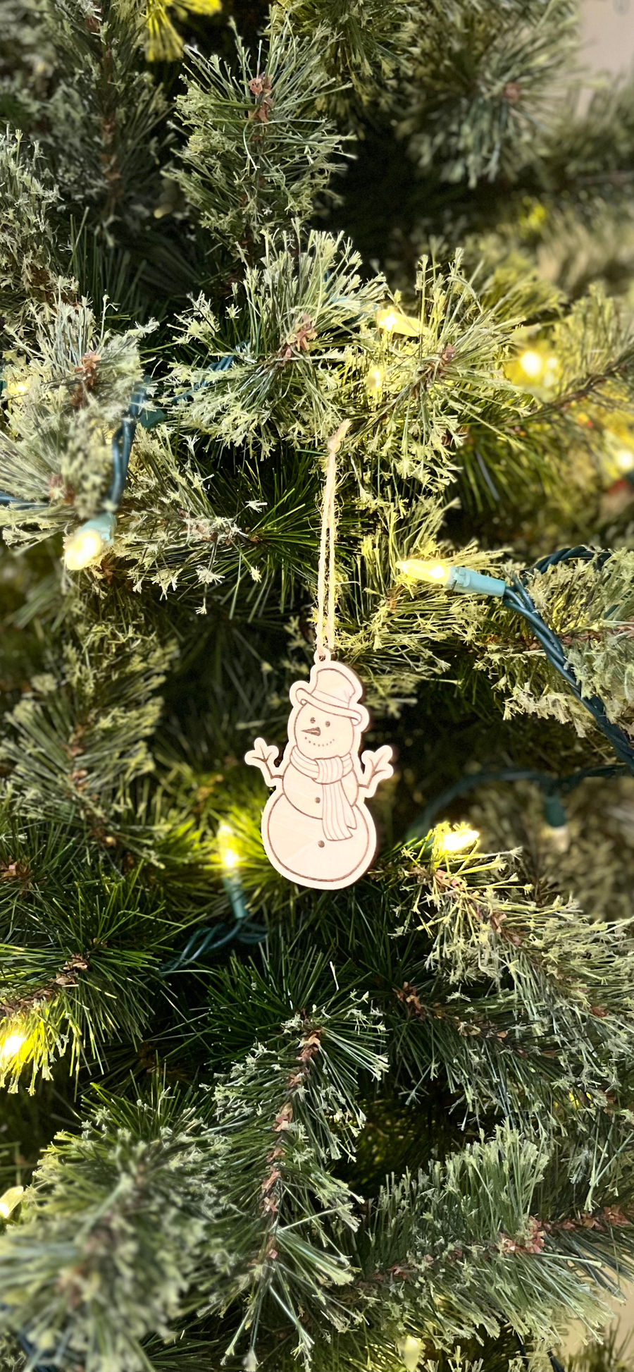 Rustic Snowman Ornament