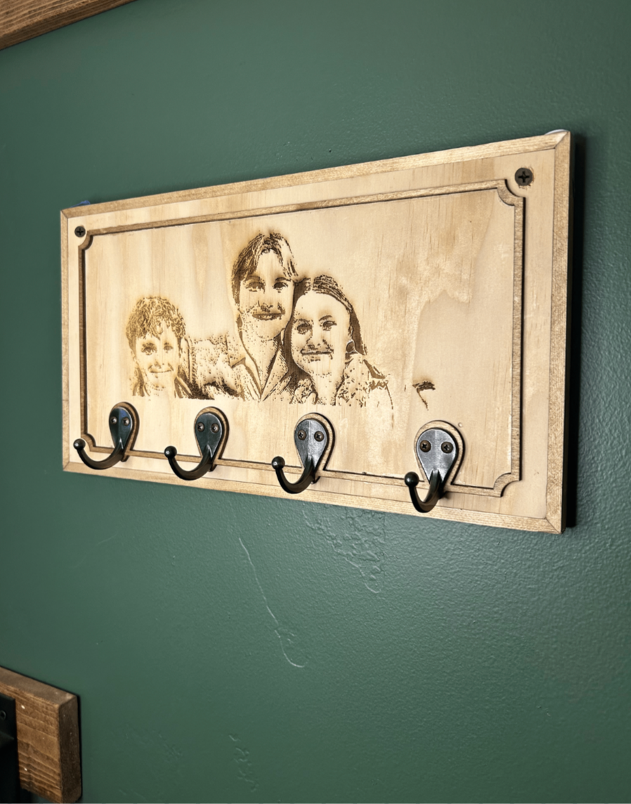 Hung with Heart – Custom Grandkids Coat Rack