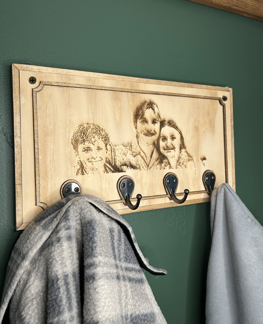 Hung with Heart – Custom Grandkids Coat Rack