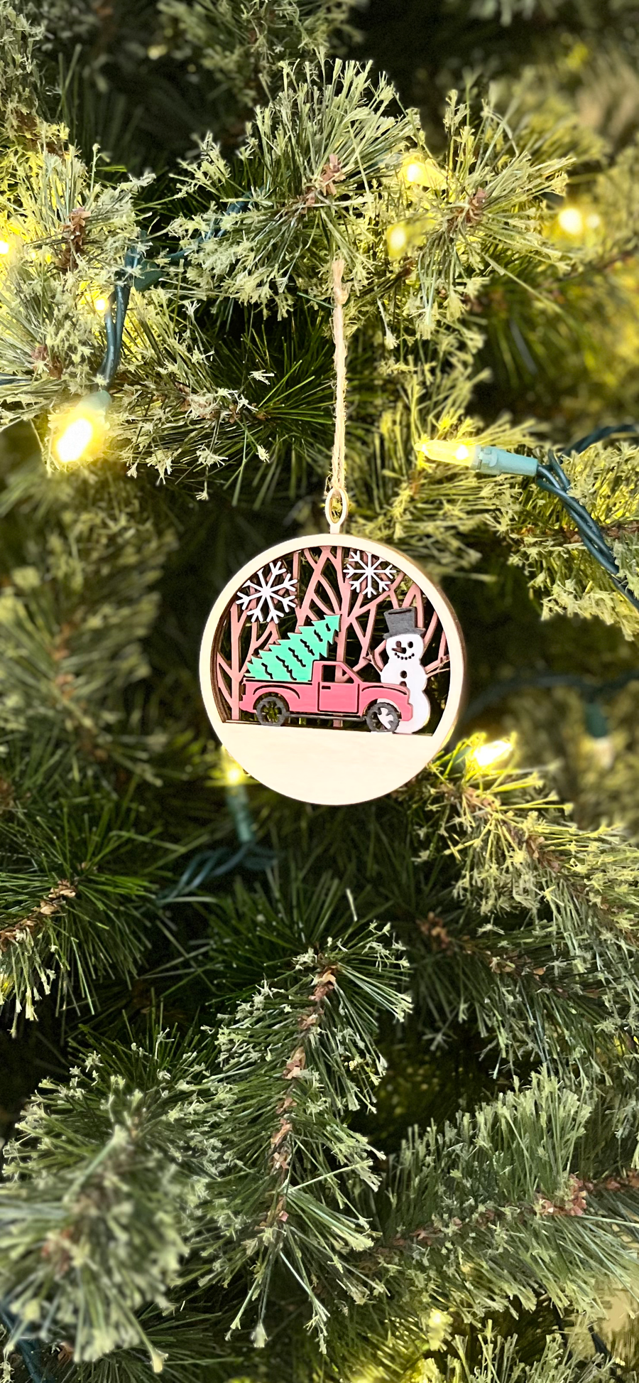 Truck and Tree Ornament