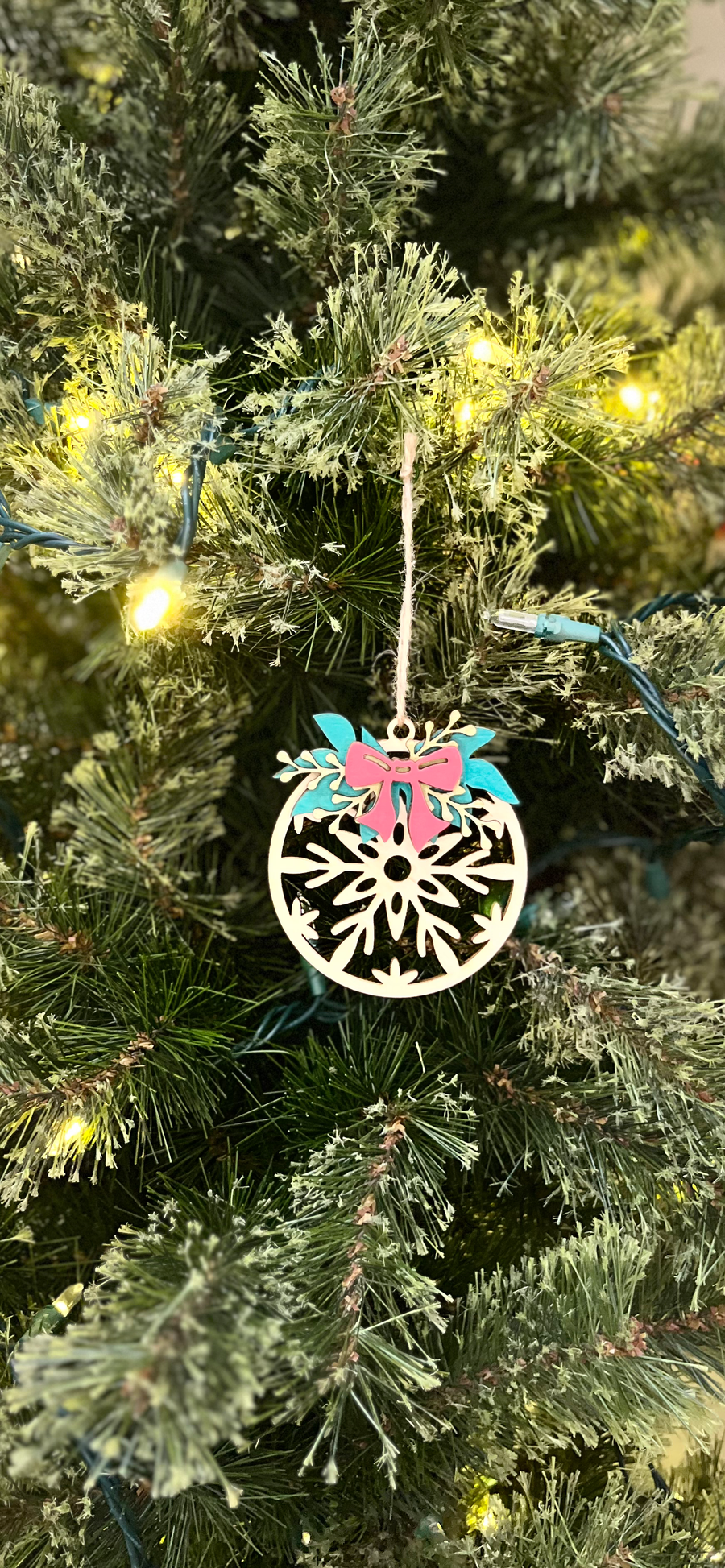 Wreathed Snowflake Ornament